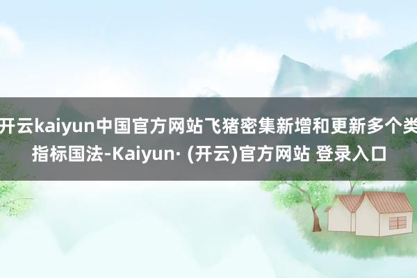 开云kaiyun中国官方网站飞猪密集新增和更新多个类指标国法-Kaiyun· (开云)官方网站 登录入口