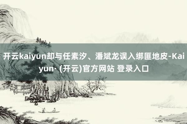 开云kaiyun却与任素汐、潘斌龙误入绑匪地皮-Kaiyun· (开云)官方网站 登录入口