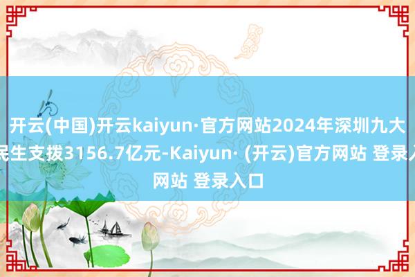 开云(中国)开云kaiyun·官方网站2024年深圳九大类民生支拨3156.7亿元-Kaiyun· (开云)官方网站 登录入口