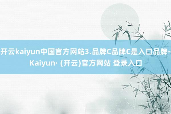 开云kaiyun中国官方网站3.品牌C品牌C是入口品牌-Kaiyun· (开云)官方网站 登录入口